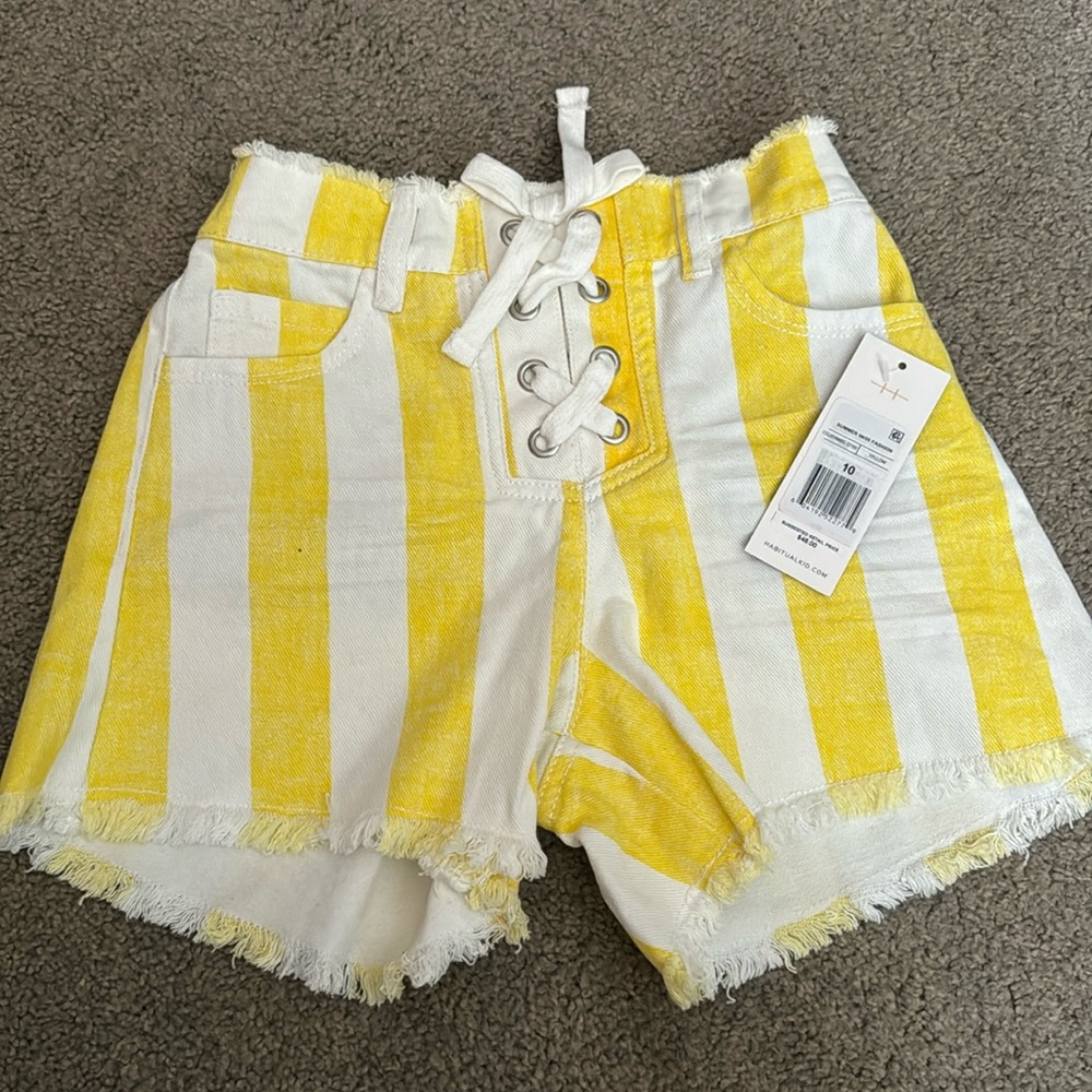 Habitual kid Nordstrom jean shorts yellow